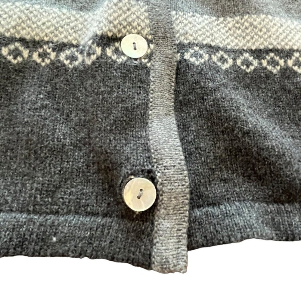 Castle of Ireland Womens Cardigan Sweater Merino Wool Angora Medium Vtg Flaws - Picture 14 of 16